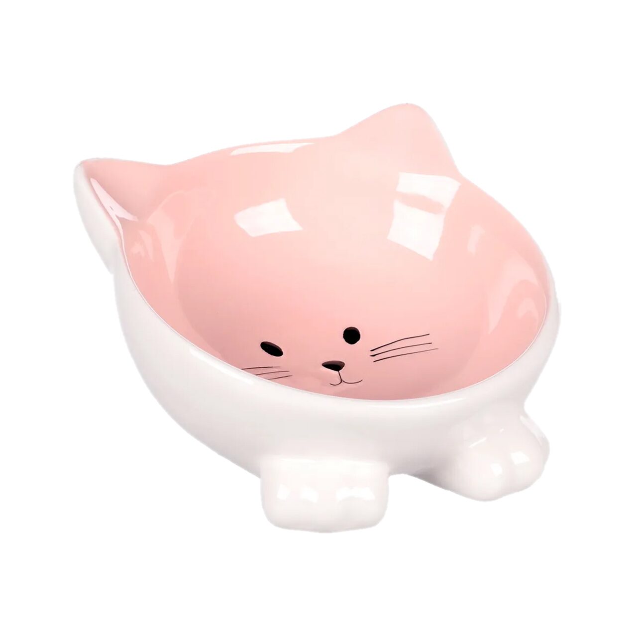 Castron Din Ceramica Pentru Pisici Flamingo Pink 125ml