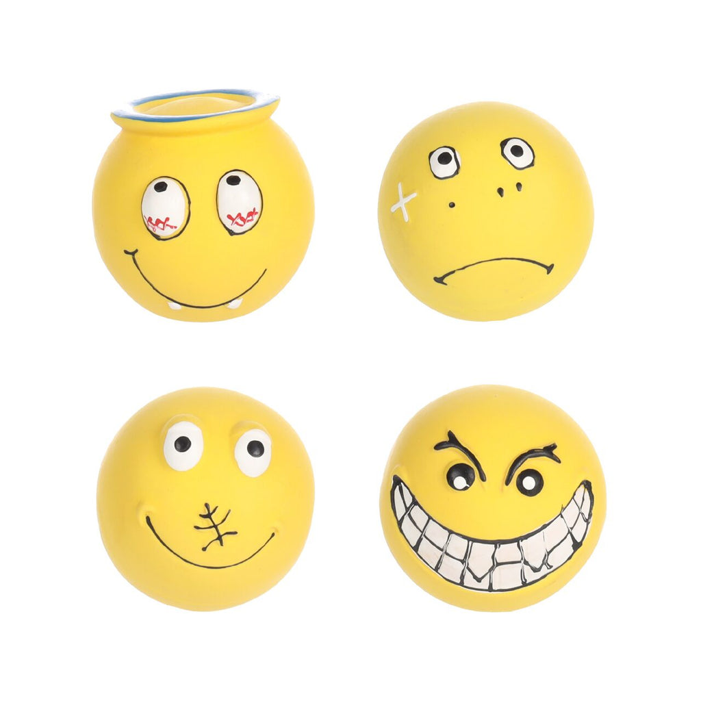 FLAMINGO JUCARIE MINGE EMOJI YELLOW PENTRU CAINI 6CM (PRET/BUC)
