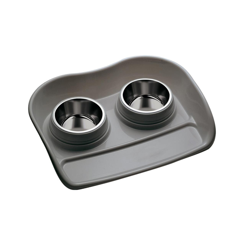 Suport+Castron Dublu Inox L 49x66x12(h)cm