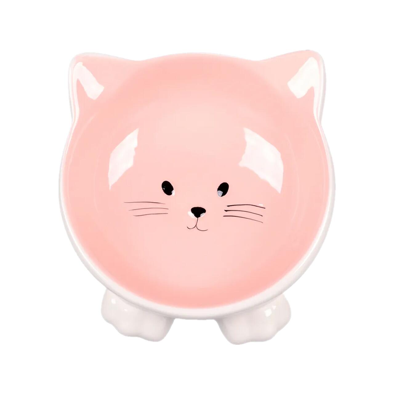 Castron Din Ceramica Pentru Pisici Flamingo Pink 125ml