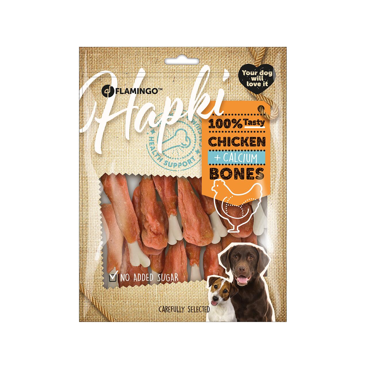 Flamingo Recompense Pentru Caini Bio Pulpite Pui Cu Calciu 300g