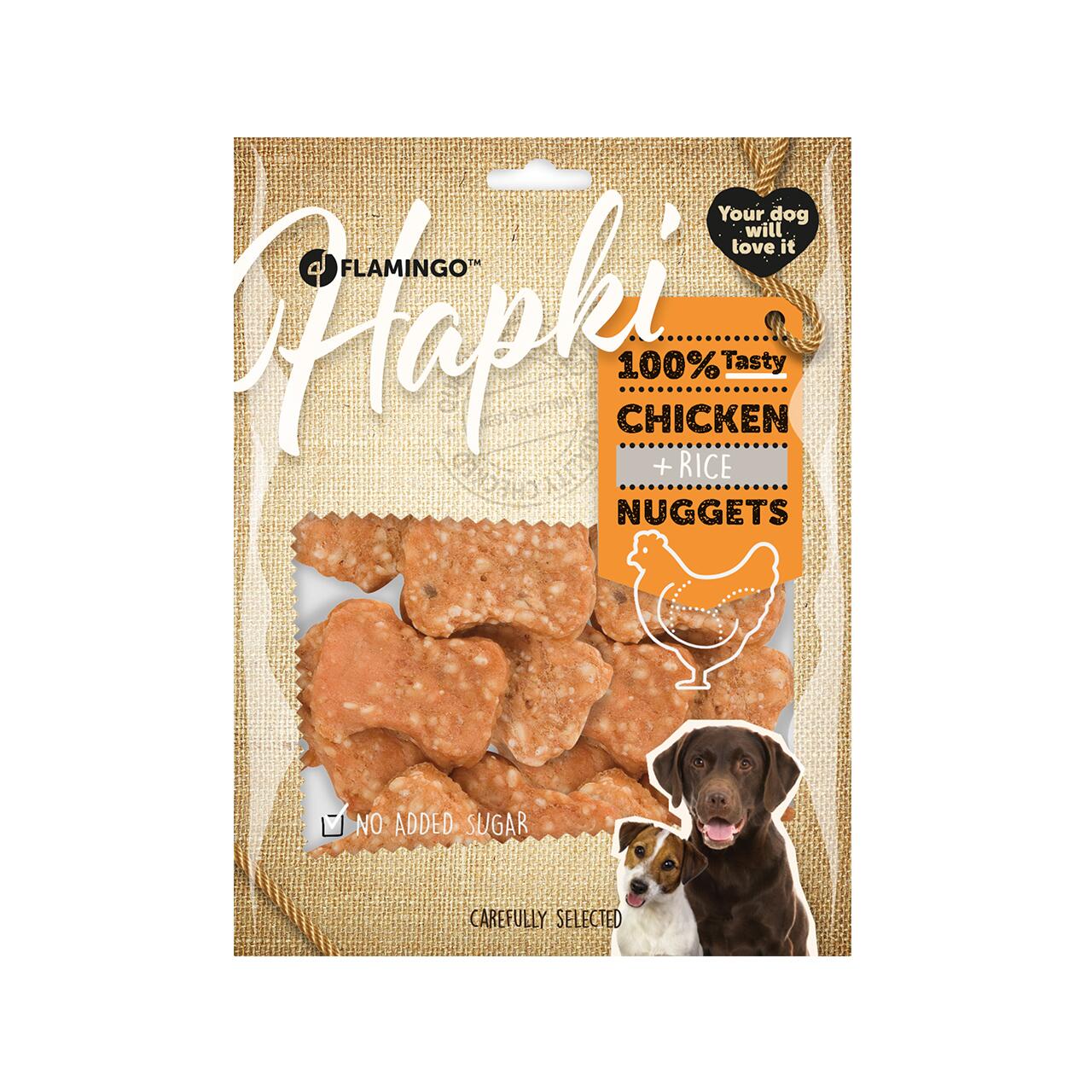 Flamingo Recompense Pentru Caini Bio Nuggets Pui Si Orez 300g